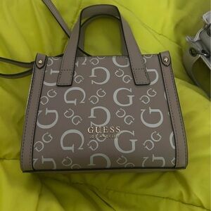 Guess Women's Brown Logo Mini Bag